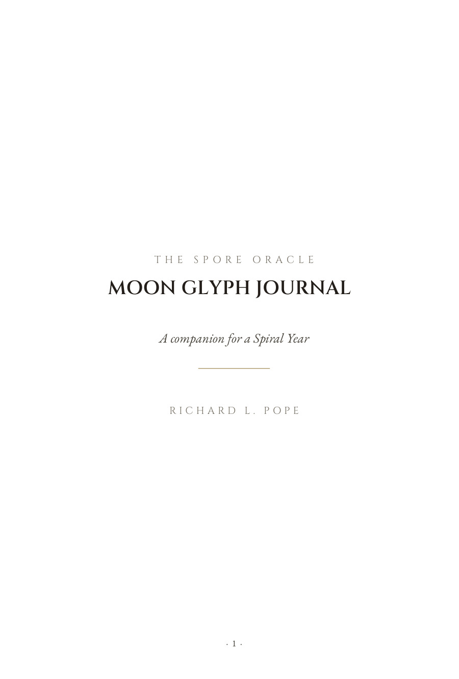 The Spore Oracle Moon Glyph Journal cover — moonlit forest with glyph seal
